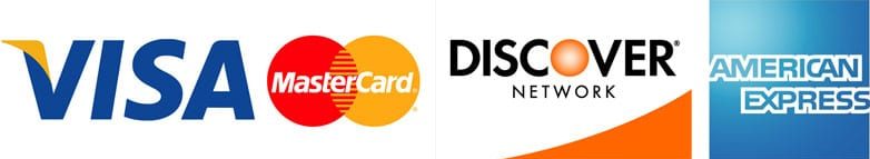 Logo banner for Vias, Mastercard, Discover and American Express